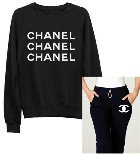 womens chanel sweatsuit|Chanel sweatpants.